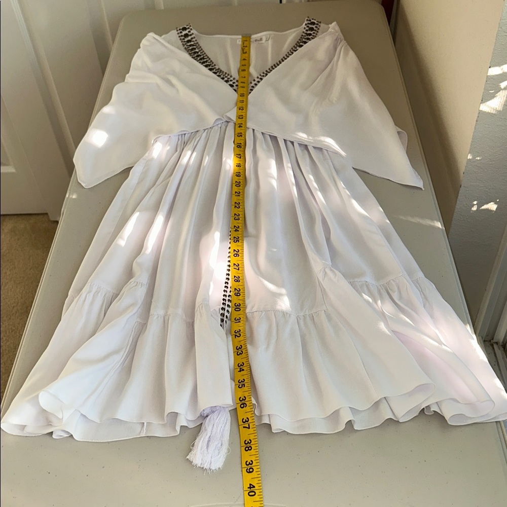 Back from Bali Elegant White Swim Cover-Up Size Large. - Picture 10 of 15